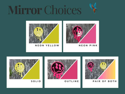 Neon Drip Melting Face Mirror