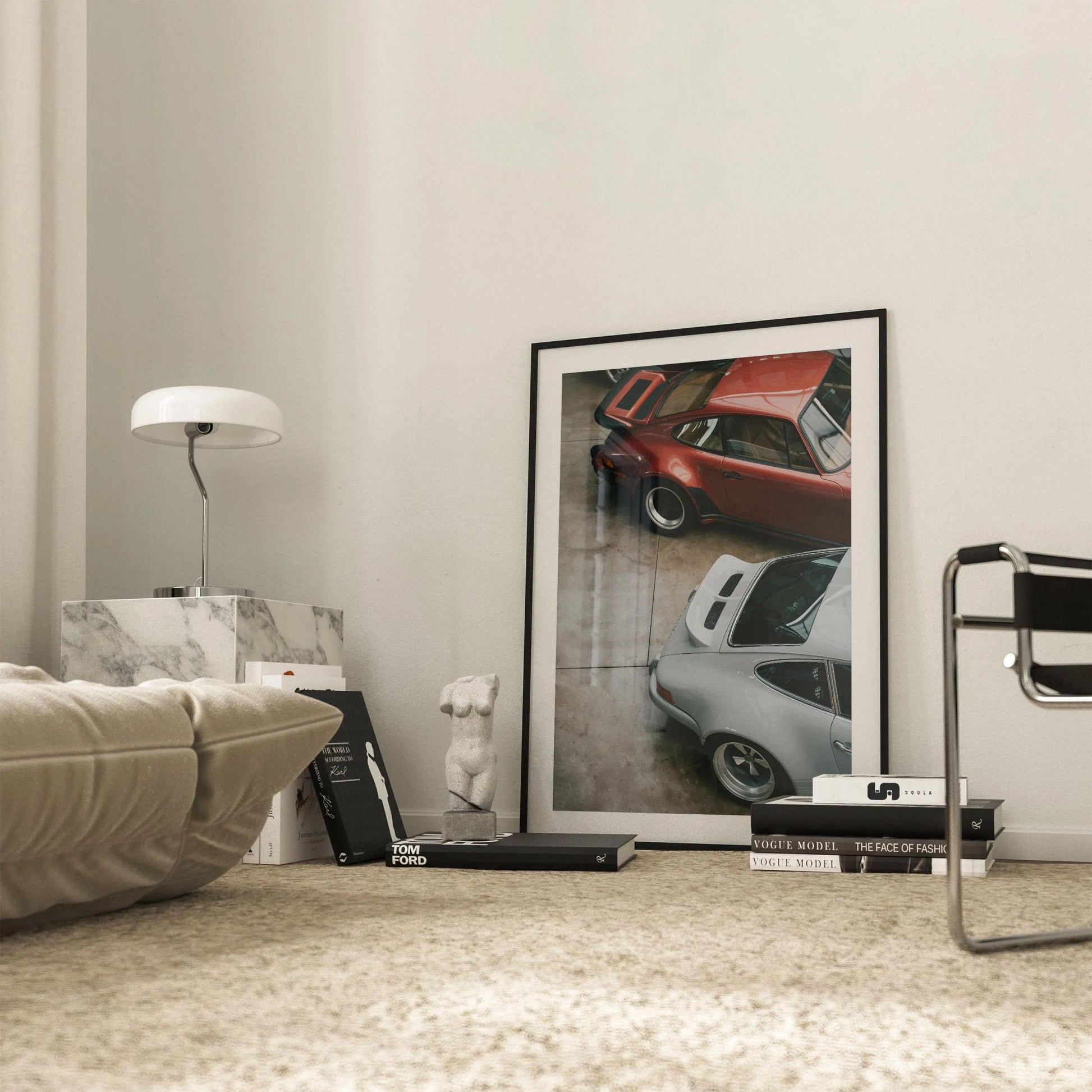 Vintage Dual Porsche Poster