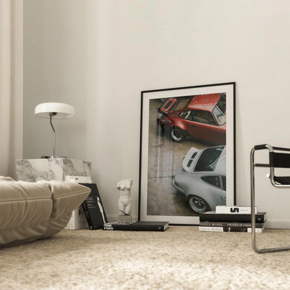 Vintage Dual Porsche Poster