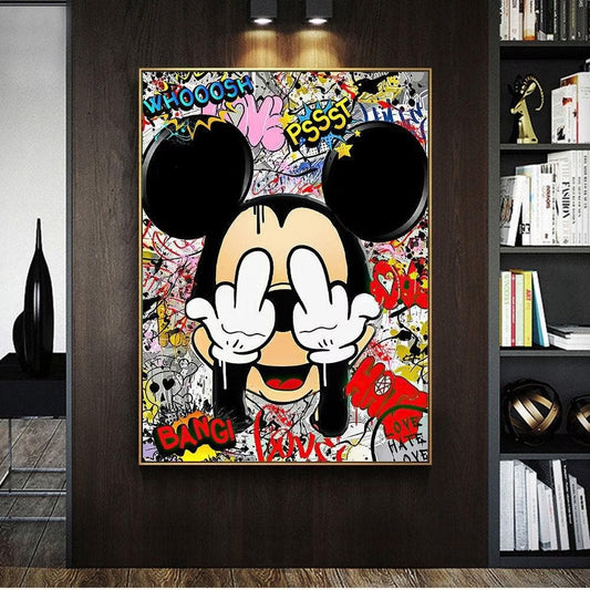 Mickey Mouse Graffiti Canvas
