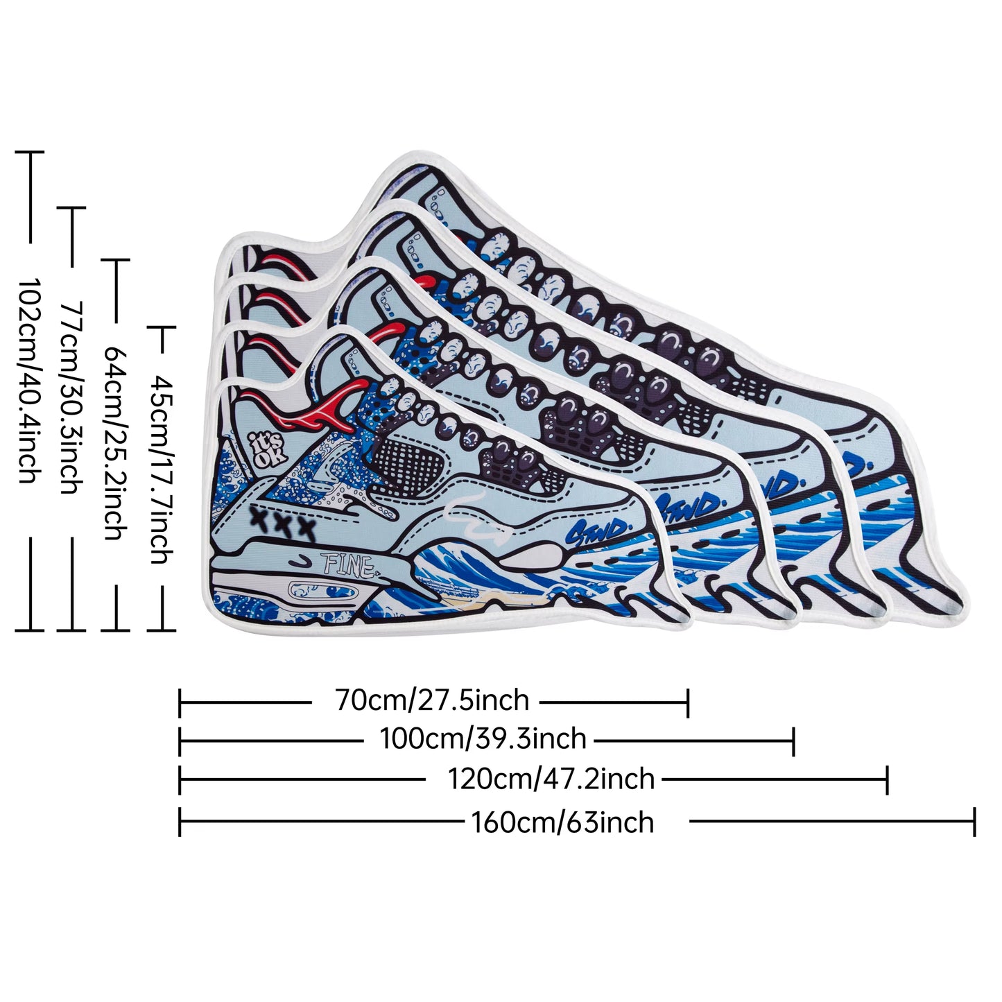 Custom Sneaker Head Rug