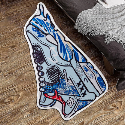 Custom Sneaker Head Rug