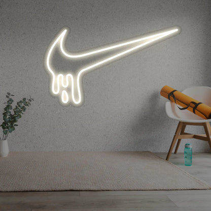 Dripping Nike Logo Neon Sign