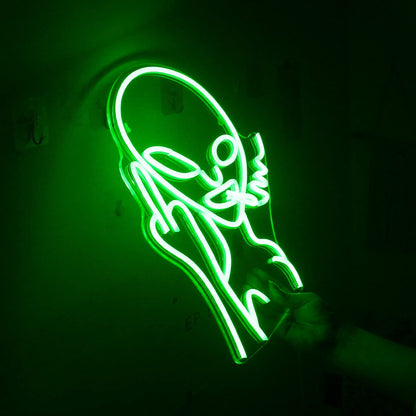 Alien W Blunt Neon Sign