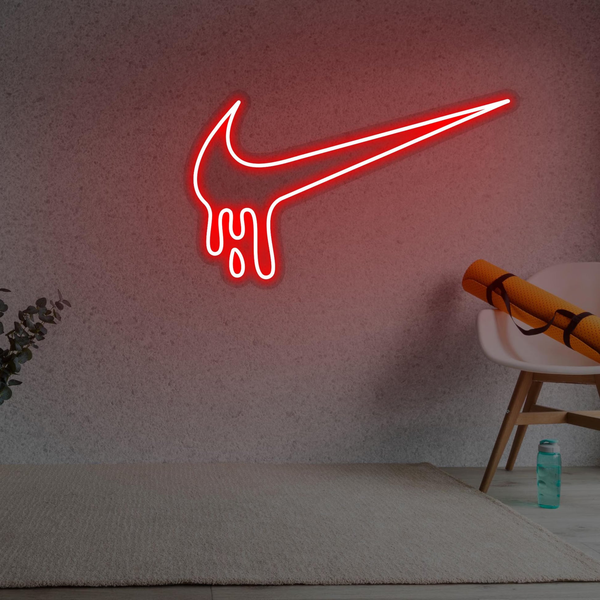 Dripping Nike Logo Neon Sign