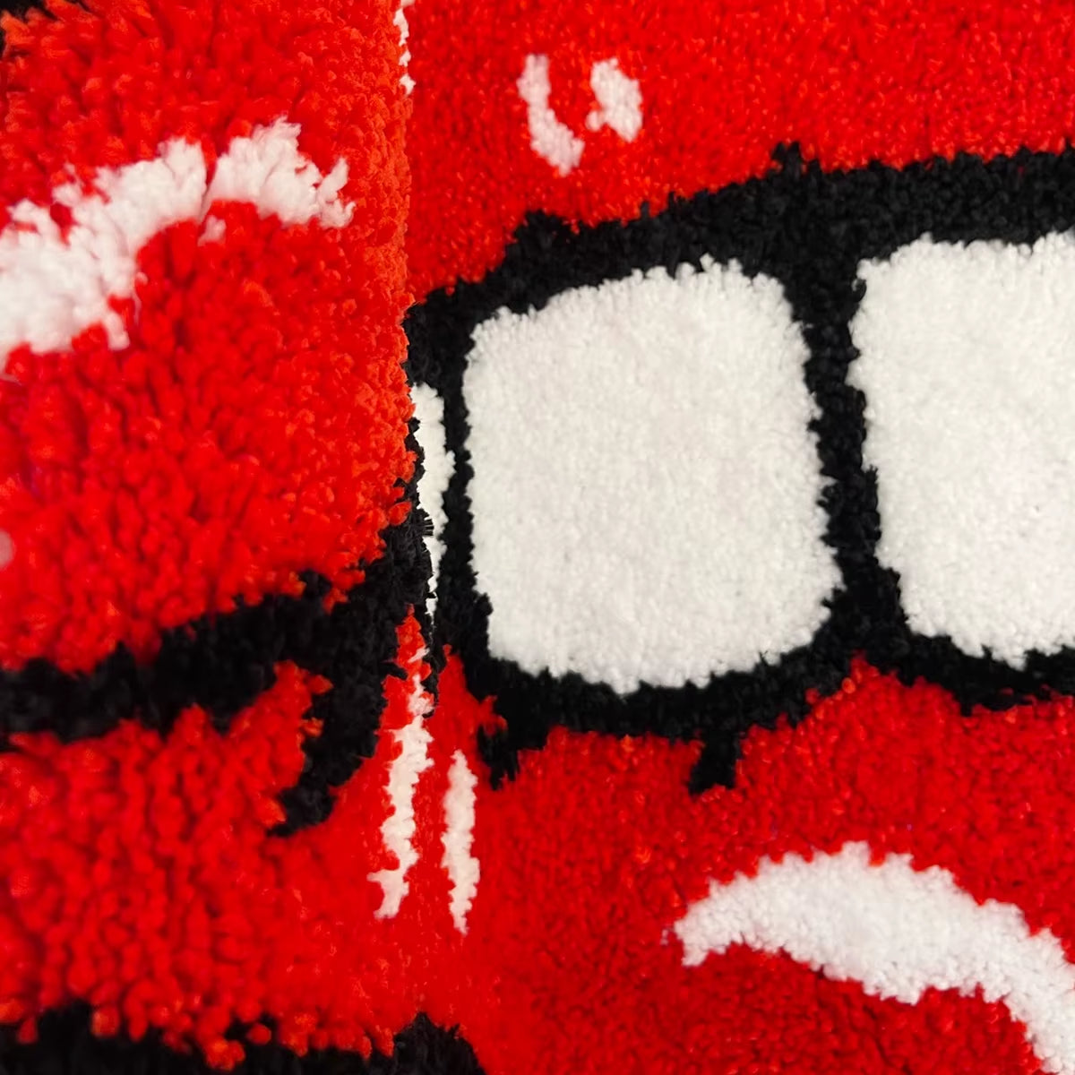 Red Lips Tufted Rug