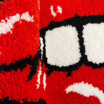 Red Lips Tufted Rug
