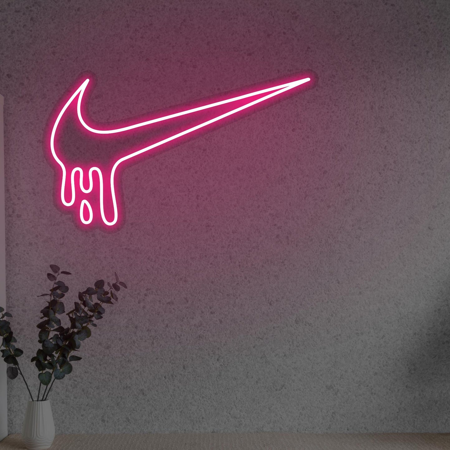 Dripping Nike Logo Neon Sign