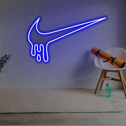 Dripping Nike Logo Neon Sign