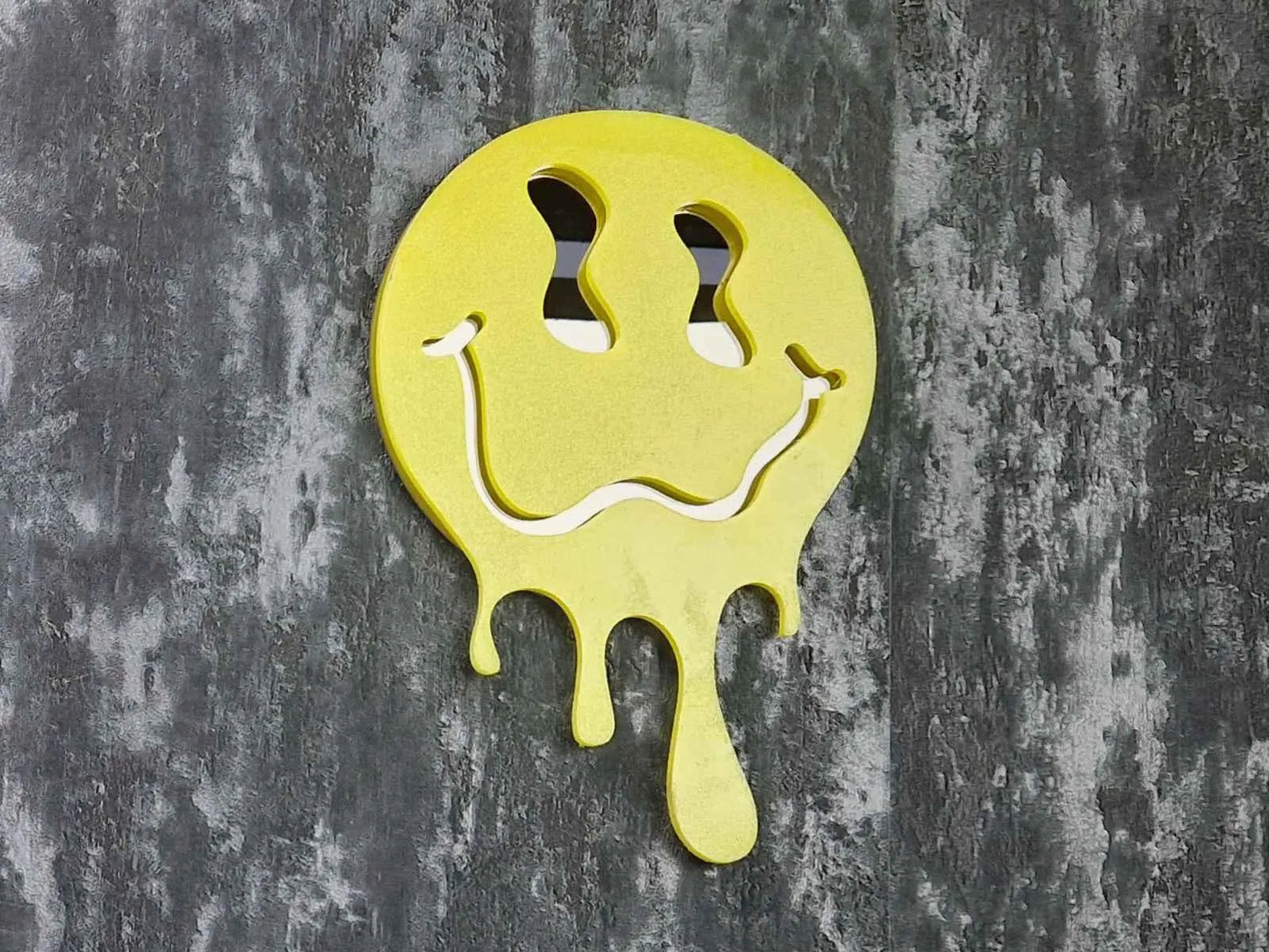 Neon Drip Melting Face Mirror