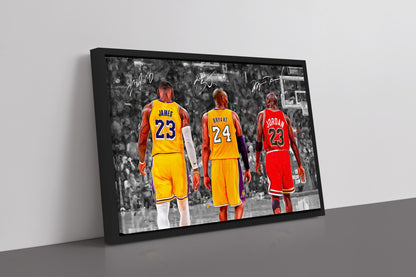 Micheal Jordan x Kobe Bryant x Lebron James Canvas