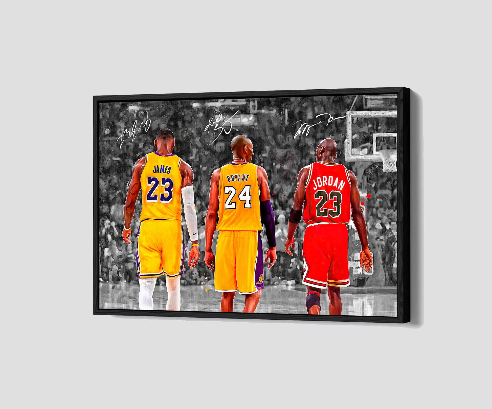 Micheal Jordan x Kobe Bryant x Lebron James Canvas