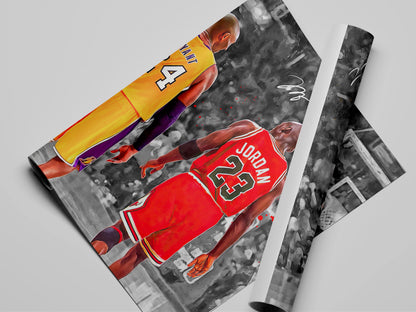 Micheal Jordan x Kobe Bryant x Lebron James Canvas