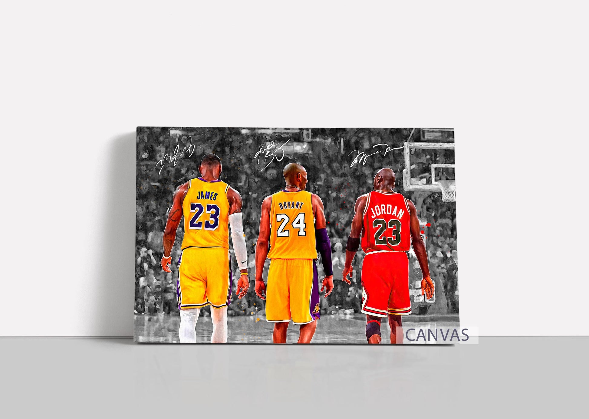 Micheal Jordan x Kobe Bryant x Lebron James Canvas