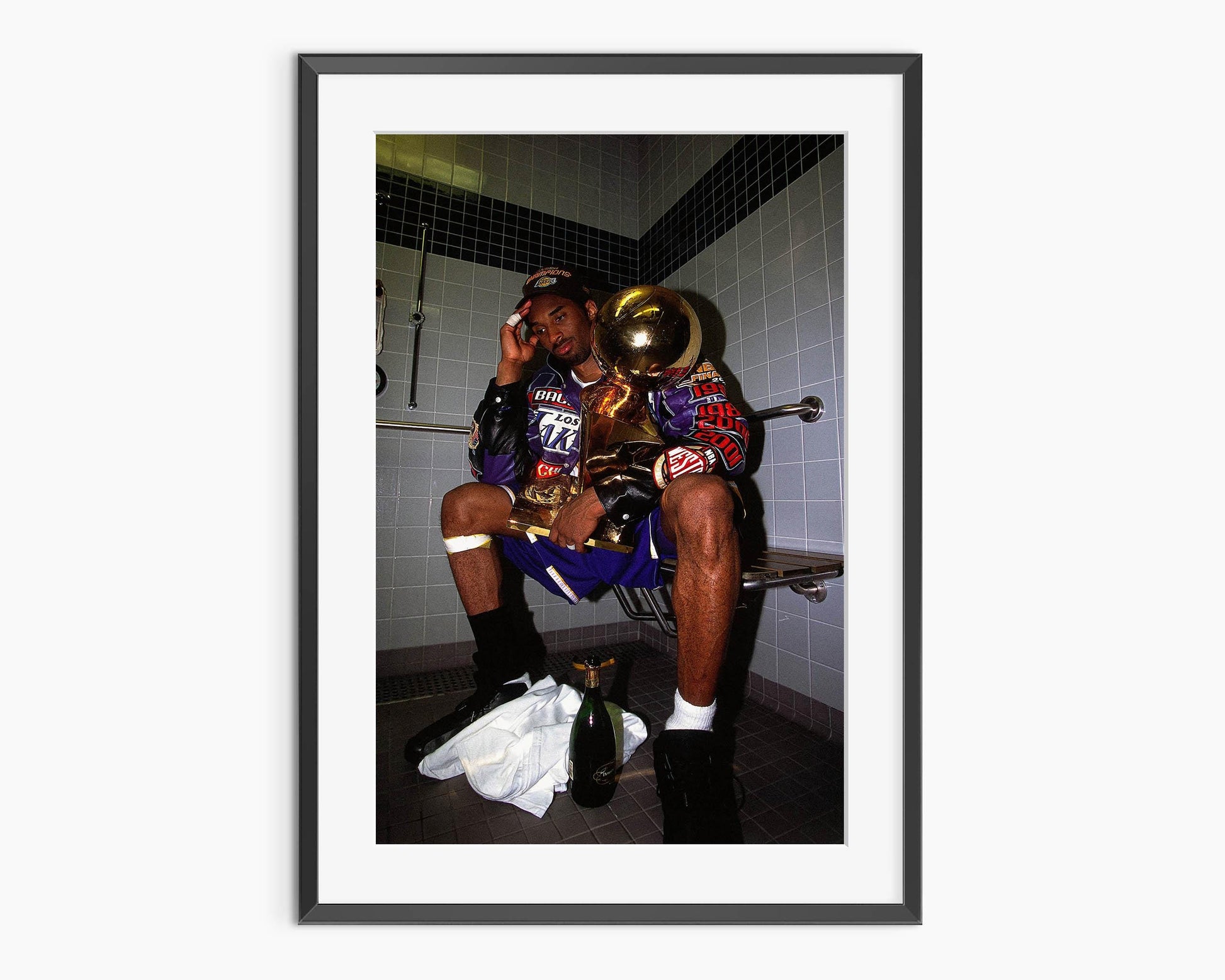 Iconic Kobe Bryant Trophy Hold