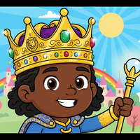 make it a black human cartoon character