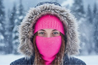 make the ski mask neon pink and the jacket black